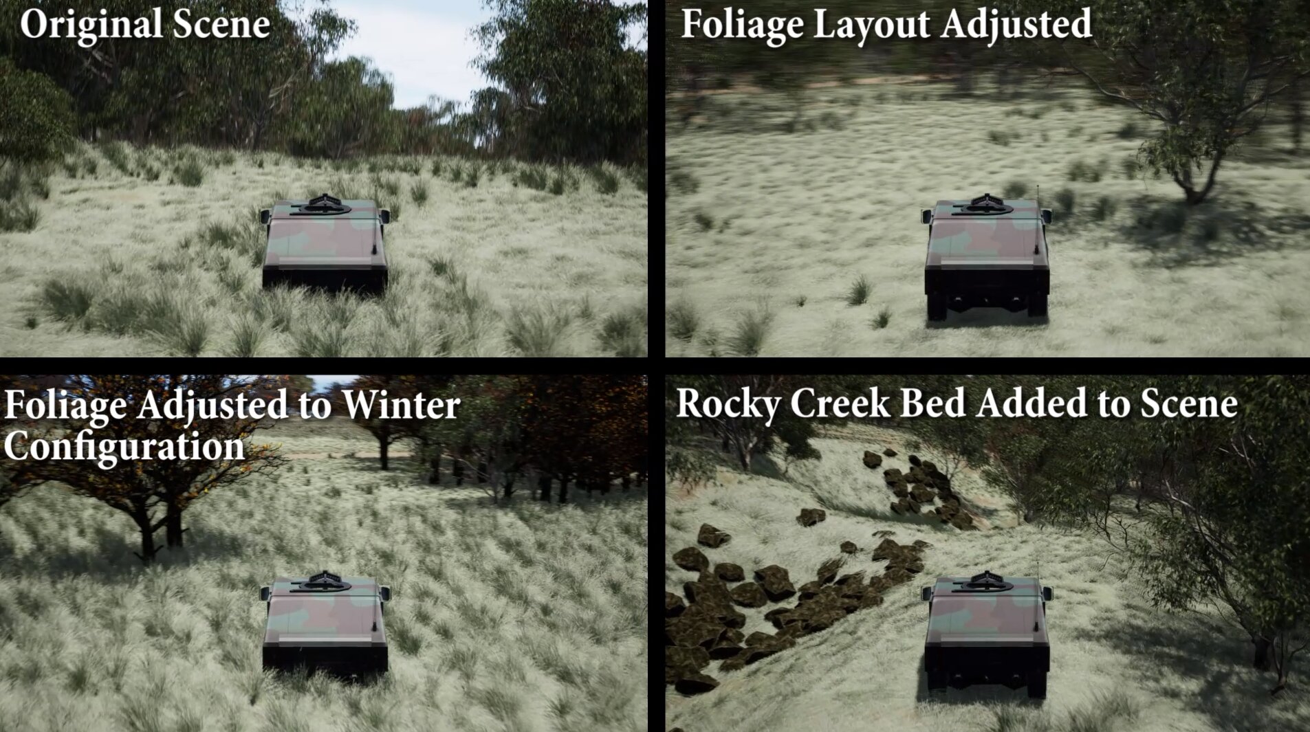 Testing automated vehicles in virtual off-road environments