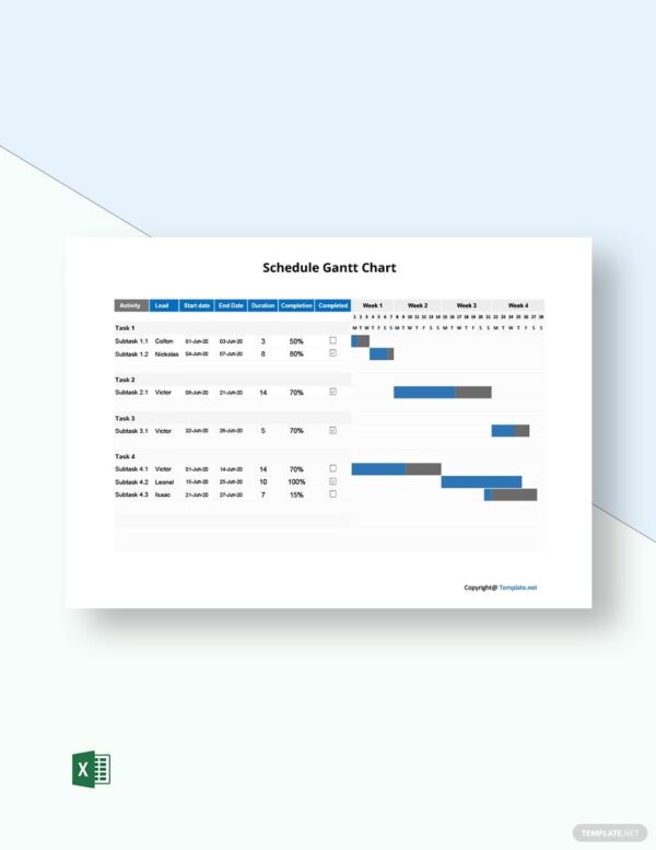 Schedule Chart