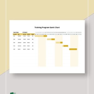 Training program gantt chart