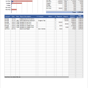 Account Register Template