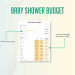 Baby shower budget template