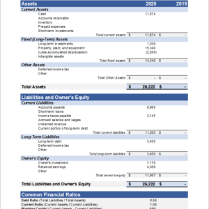 Balance Sheet Template