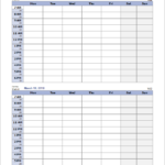 Bi Weekly Work Schedule Template