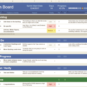 Kanban Excel Template Agile Project management